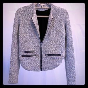 Maje Silver Boucle Jacket - Size 1